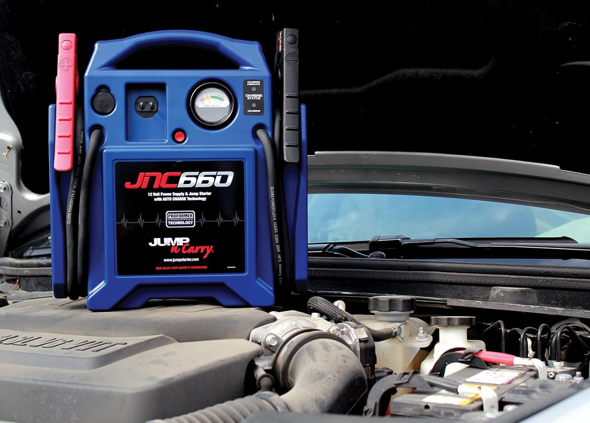 Clore Automotive Jump-N-Carry JNC660 1700 Peak Amp 12 Volt Jump Starter, Blue