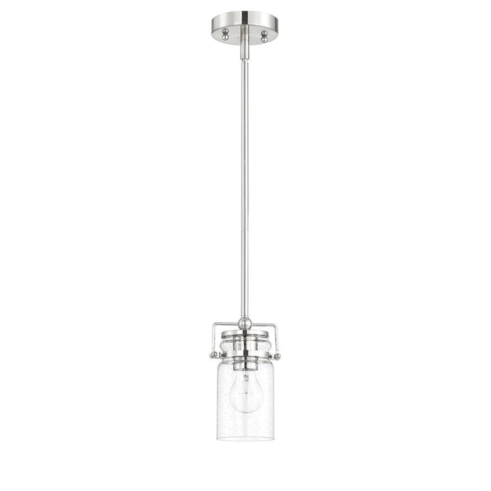 Sunset Lighting Qairo 1-Light Mb Mini Pendant with Clear Seeded Glass F25021-80