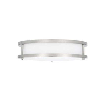 Sunset Lighting 12" 1-Light LED 4000K Flush Mount Light Bright Satin Nickel F9913-80-1-4K