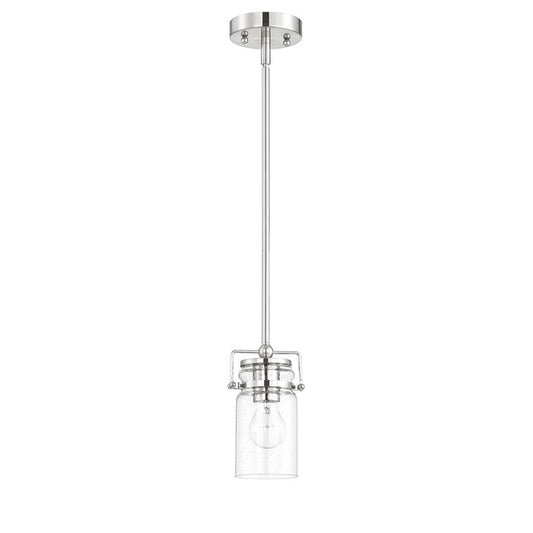 Sunset Lighting Qairo 1-Light Mb Mini Pendant with Clear Seeded Glass F25021-80