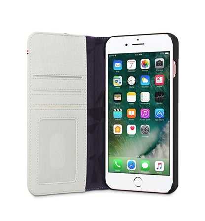 Decoded Leather White/Grey Wallet Case f/ iPhone 8 Plus / 7 Plus / 6s & 6 Plus