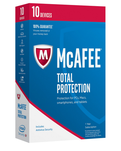 McAfee 2017 Total Protection - 10 Device MTP17ETG0RAA (Pull item, for the BOM store)