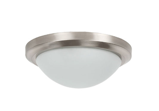 Luminance 15" Contemporary 3-Light 60W Flush Mount Light Bright Satin Nickel Finish F7280-80