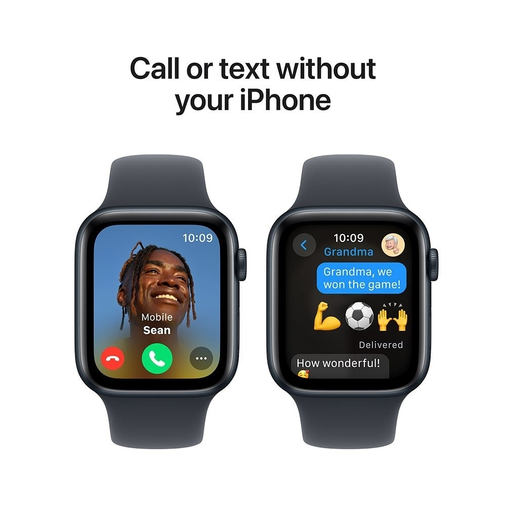Apple Watch SE 2nd Gen GPS 44mm Aluminum Case Midnight Sport Band M/L MXEK3LL/A