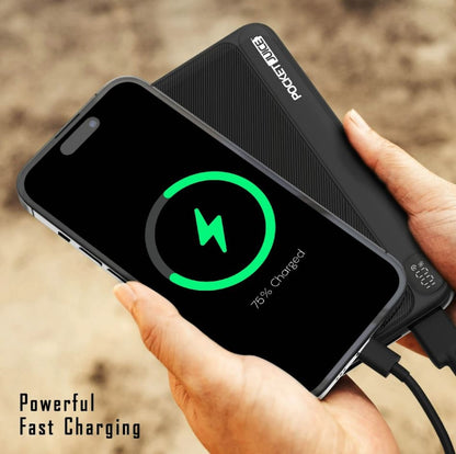 Pocket Juice Endurance 10K Portable 10000 mah Power Bank and Charger with USB-C and Lightning Cables 9009-2