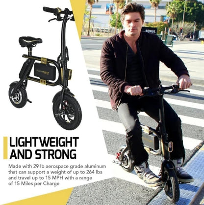 Swagtron SwagCycle SC-1 250W Electric Bike Black with Collapsible Frame and Handlebar Display 30512-2