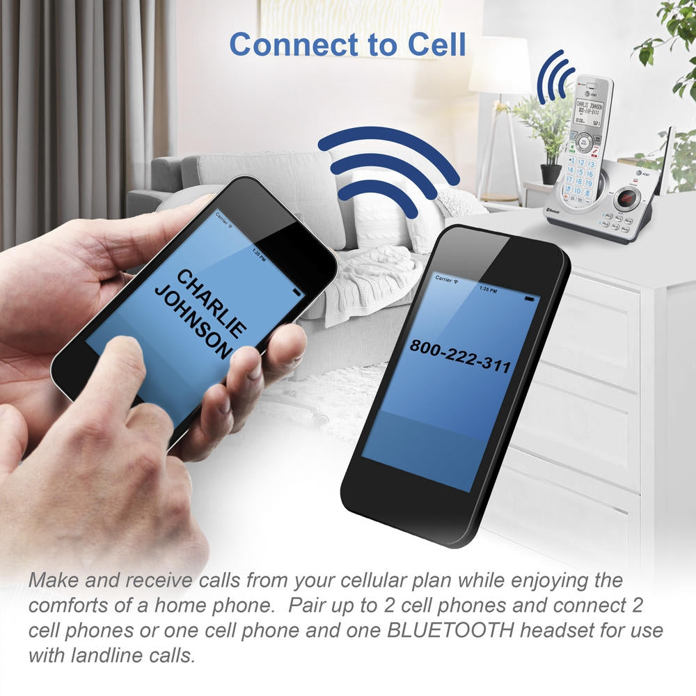 AT&T 3-Handset Answering System with Connect to Cell DL72350