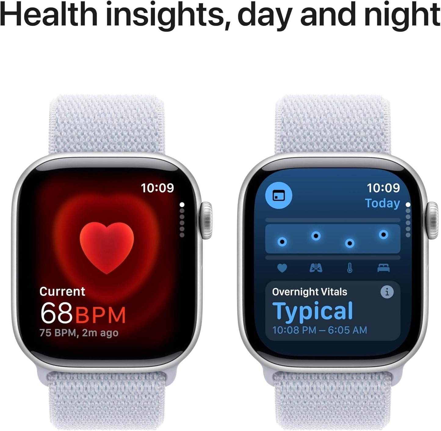 Apple Watch Series 10 42mm Aluminum Case Blue Cloud Sport Loop Silver MWWD3LW/A