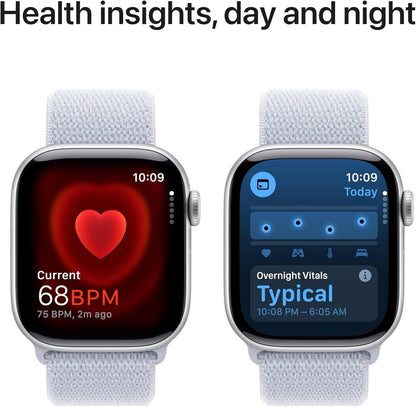 Apple Watch Series 10 42mm Aluminum Case Blue Cloud Sport Loop Silver MWWD3LW/A