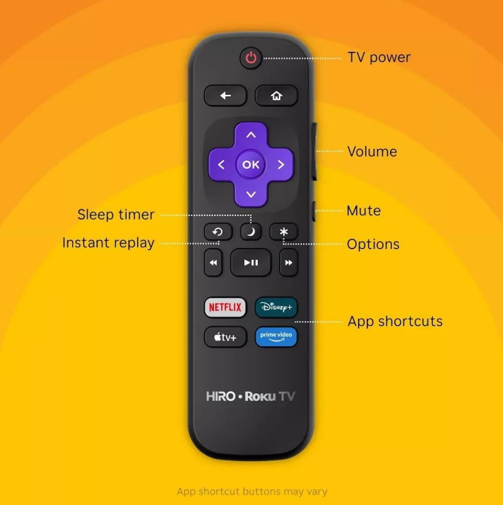 Hiro 32" 720p HD Smart TV Flat Screen LED Television with Roku TV and Dolby Audio for Streaming H32C2C4