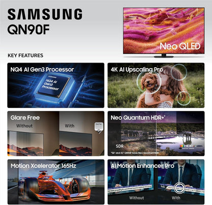Samsung 85” Class QN90F Series Neo QLED Mini LED 4K UHD SamsungVision AI Smart TizenTV (2025) QN85QN90FDF