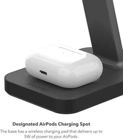 Mophie Snap+ 15W Wireless Charging Stand & Pad with MagSafe Compatibility Black