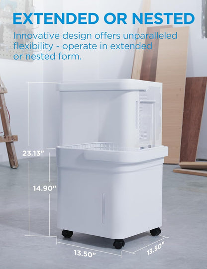 Midea Cube 3.17-Gallon 20 -Pint 2 -Speed 1500 Sq. Ft Dehumidifier Wi-Fi Connected ENERGY STAR Certified White MAD20S1QWT
