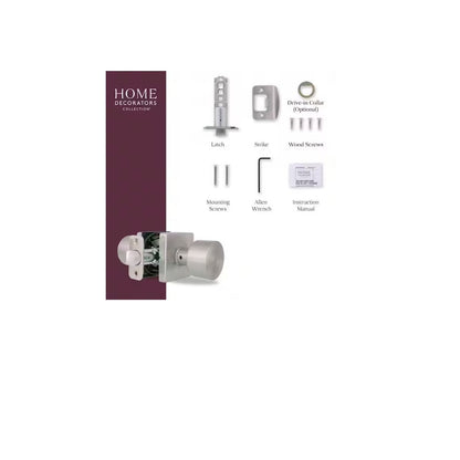 Ridgeway Satin Nickel Passage Hall/Closet Door Knob with Square Rose T5X23SYXP