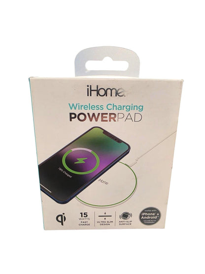 iHome Wireless Charging POWERPAD 15 Watts Fast Charge, Slim - Model 2IHQI1052W0L2