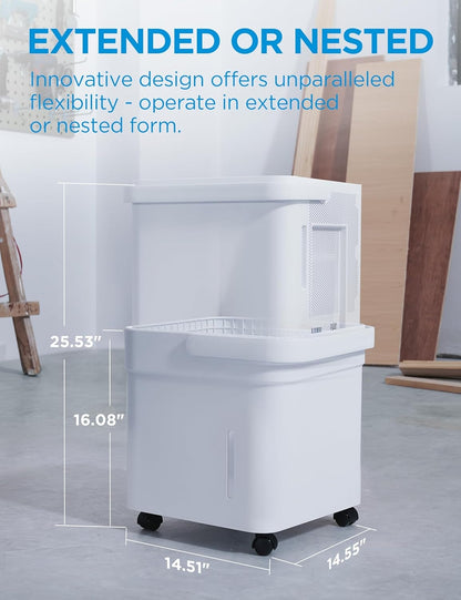 Midea 35 pt. Cube Dehumidifier for spaces up to 3,500 sq. ft. MAD35S1QWT