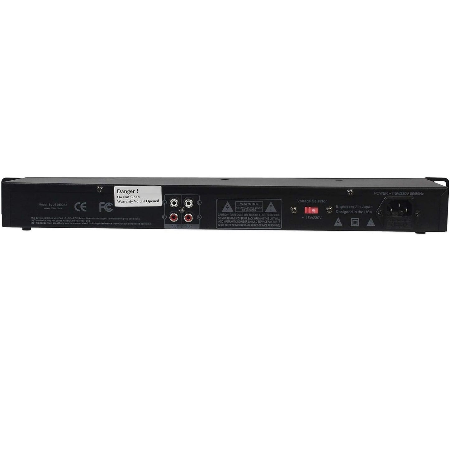 Technical Pro BLUEDECK2 Rack Mountable DJ/Pro Audio Bluetooth Receiver