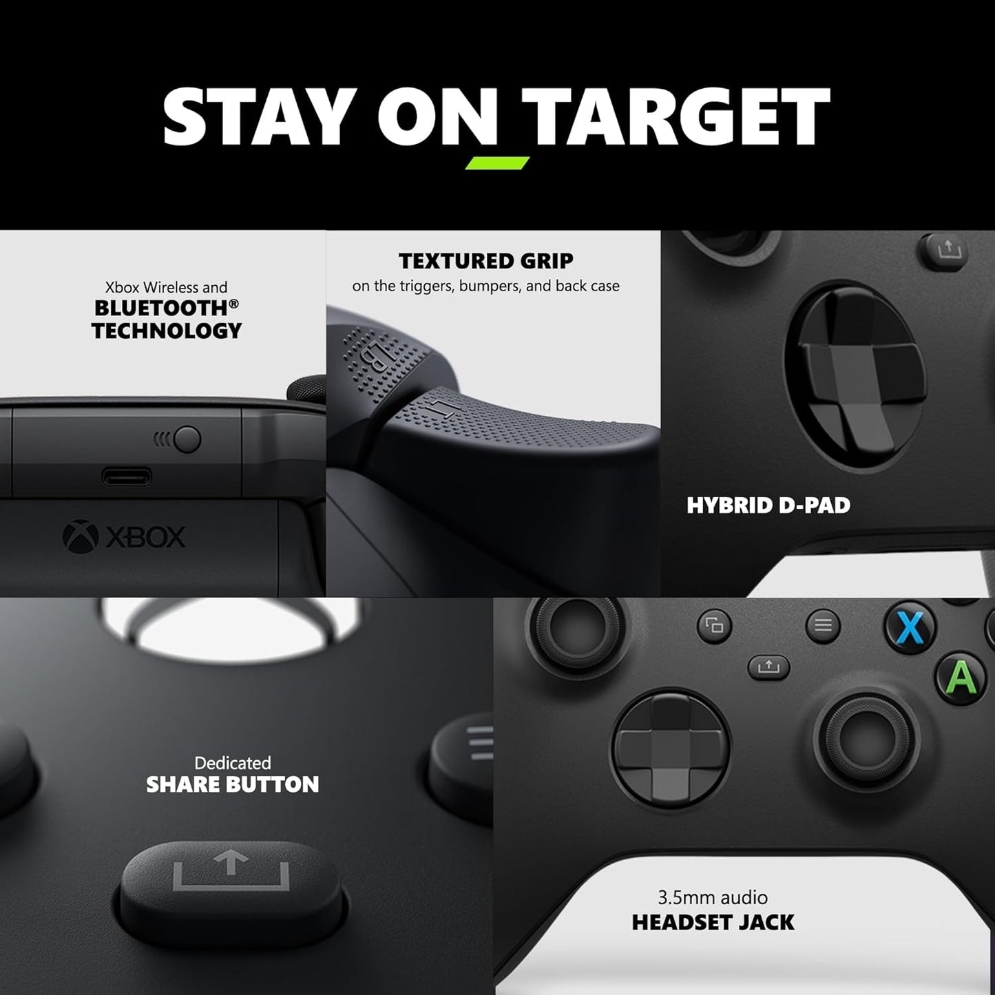 Microsoft Xbox Wireless Controller Xbox Series X|S Xbox One PCs Black EP2-29929