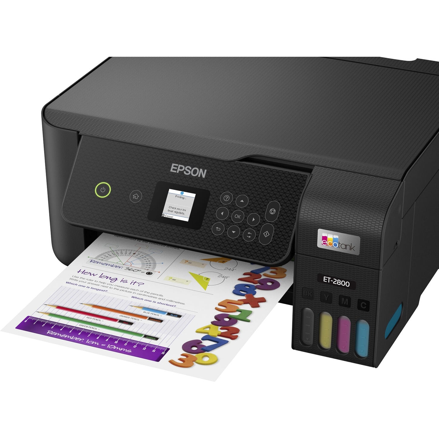 Epson EcoTank ET-2800 Wireless Color All-in-One Cartridge-Free Supertank Printer Black C11CJ66201