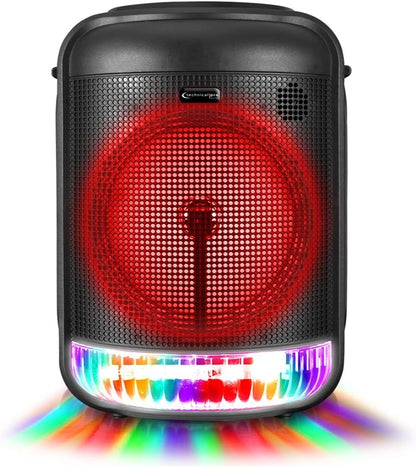Technical Pro LIT8 Portable 8" Bluetooth LED Party Speakers w/Wireless Link Pair