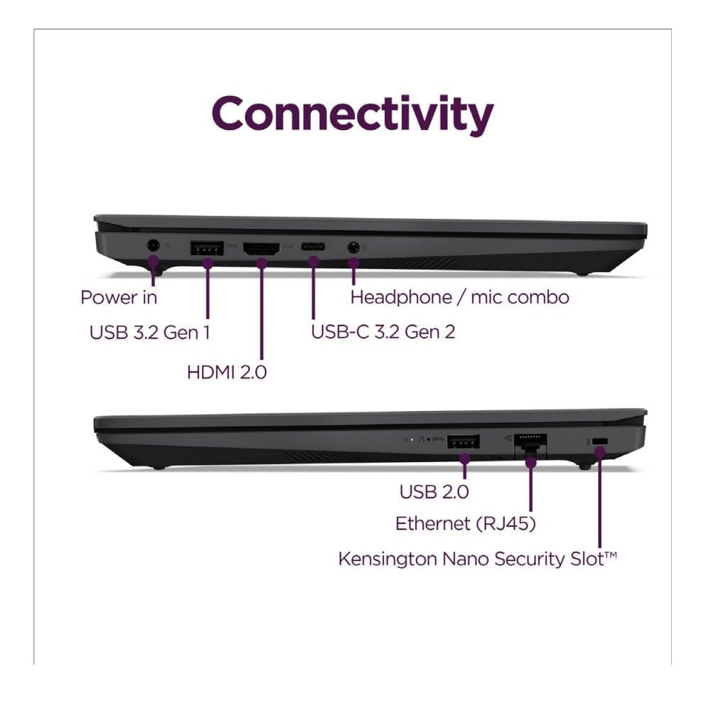 Lenovo V14 G5 Hybrid Work Laptop - 14" FHD Display - Core 7-240H - 16GB/ 512GB Storage Win 11 Home Black 83HDA06GUS