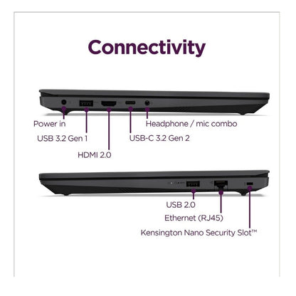 Lenovo V14 G5 Hybrid Work Laptop - 14" FHD Display - Core 7-240H - 16GB/ 512GB Storage Win 11 Home Black 83HDA06GUS