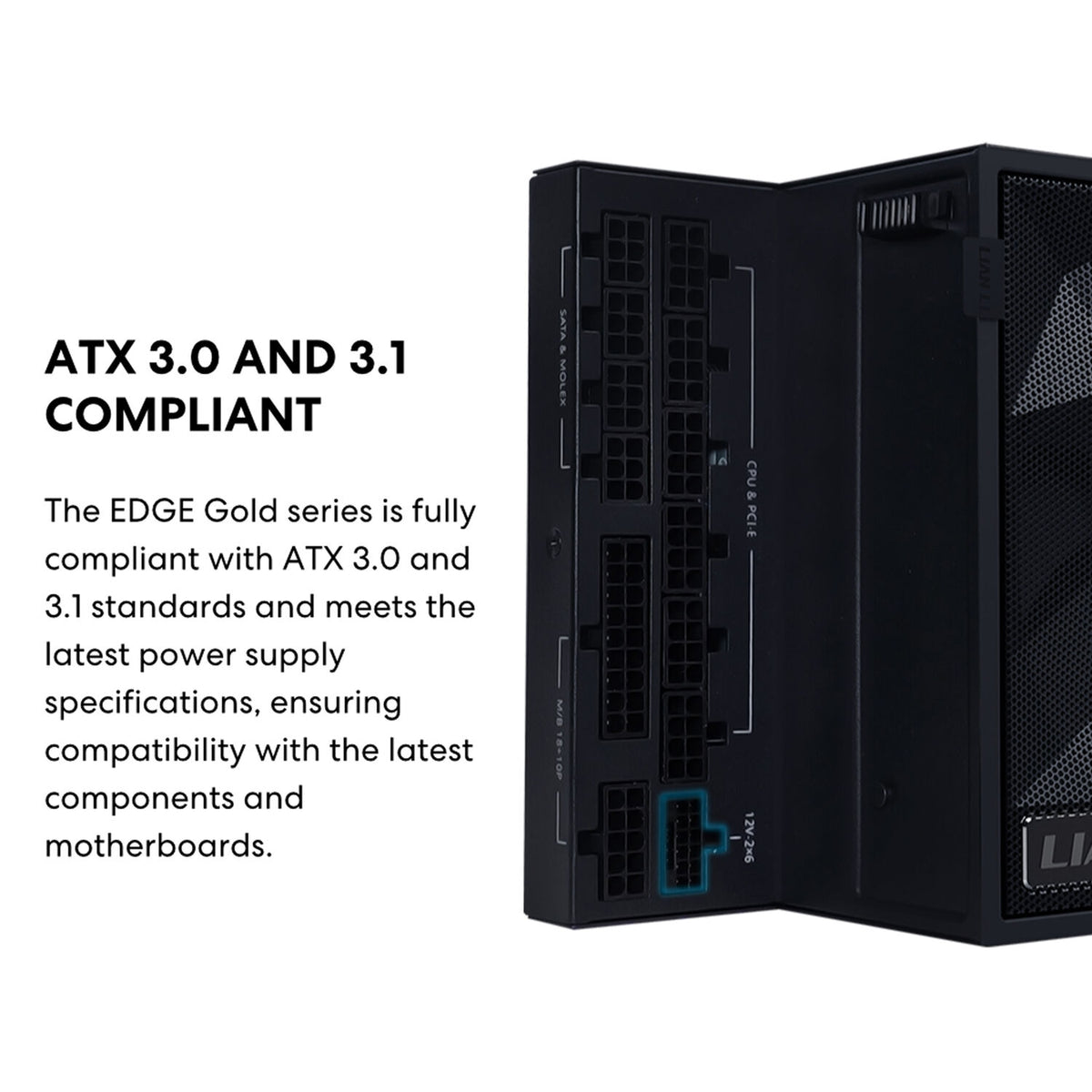 Lian Li EDGE GOLD 1000W 80 PLUS Gold Modular ATX Power Supply White EG1000G.WH