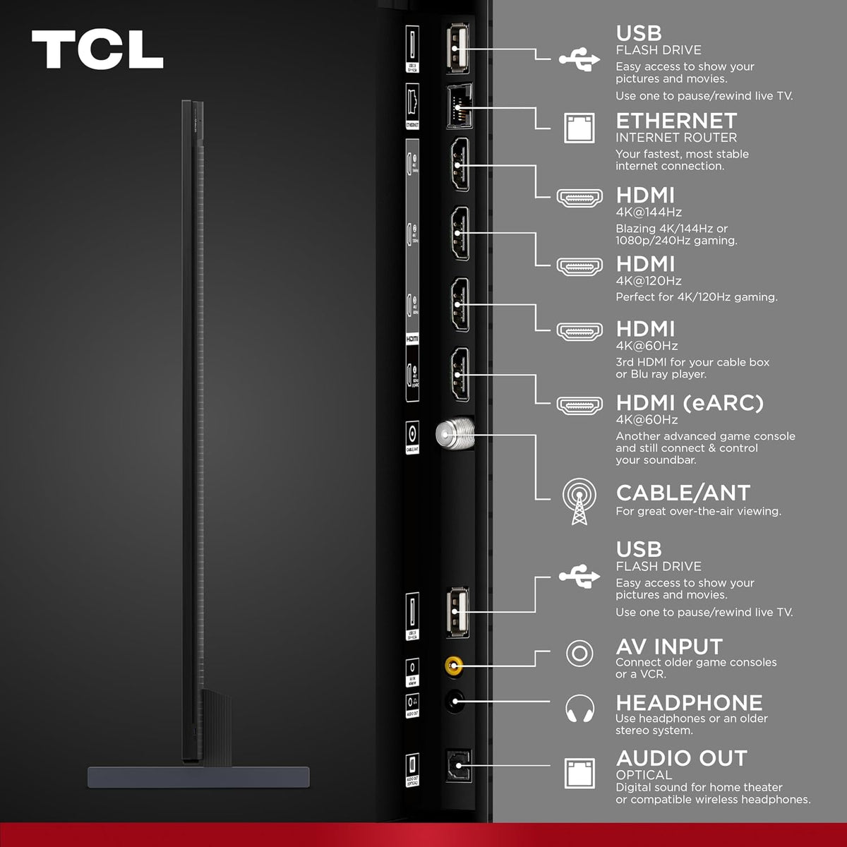 TCL - 98" Class QM8-Series 4K UHD HDR QD Mini LED Smart Google TV 98QM851G