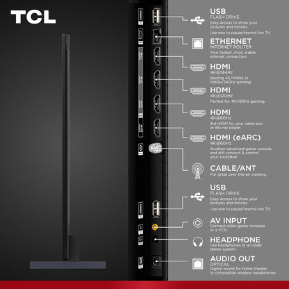 TCL - 98" Class QM8-Series 4K UHD HDR QD Mini LED Smart Google TV 98QM851G