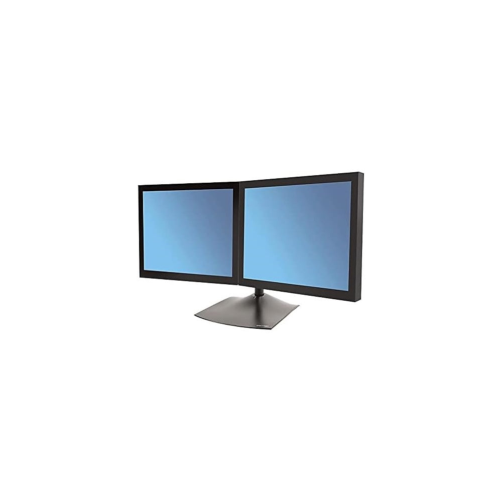 Ergotron DS100 Dual-Monitor Desk Stand, Horizontal, Black 33-322-200