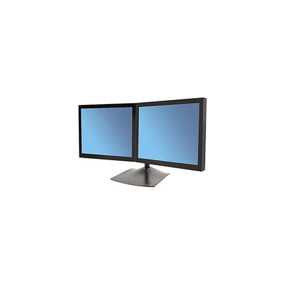 Ergotron DS100 Dual-Monitor Desk Stand, Horizontal, Black 33-322-200