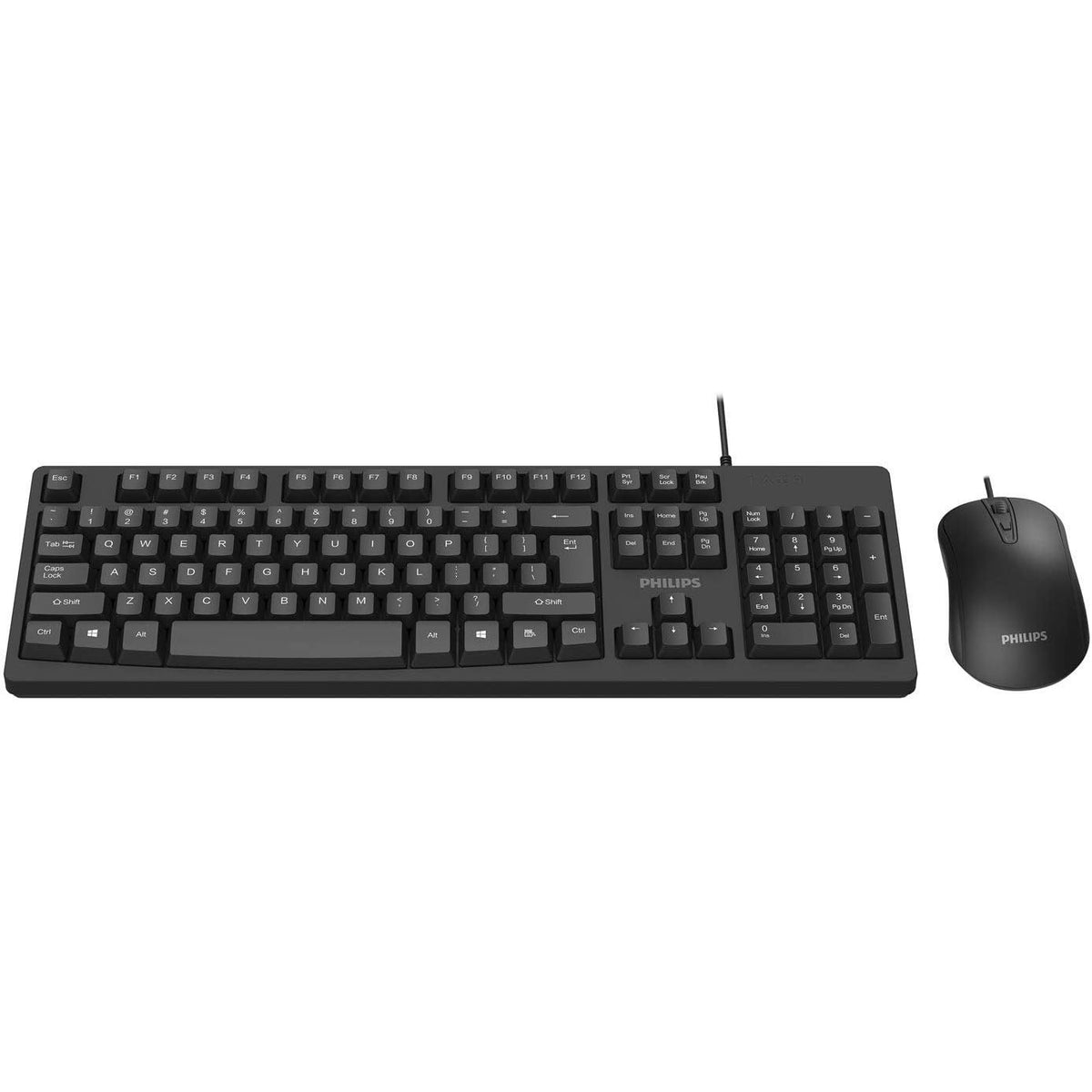 Philips SPT6214 Wired Keyboard and Mouse Combo Black