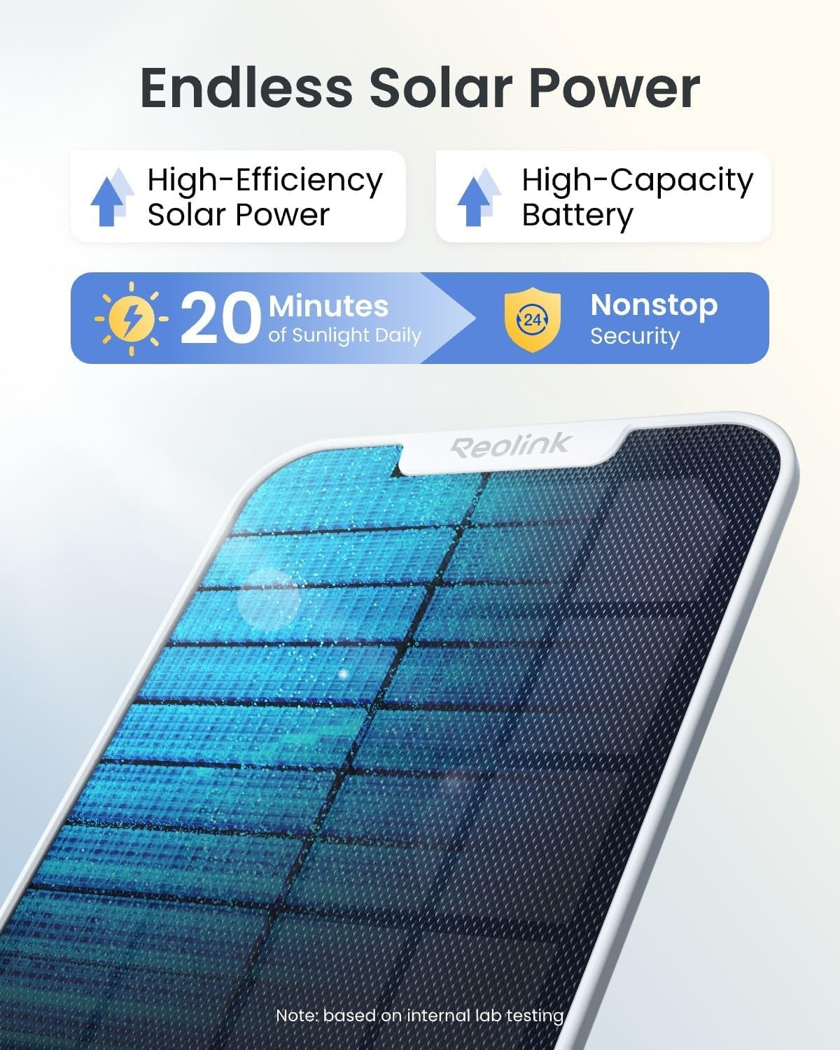 REOLINK 4K Solar Security Camera Wireless Outdoor, Argus PT Ultra+3W SP