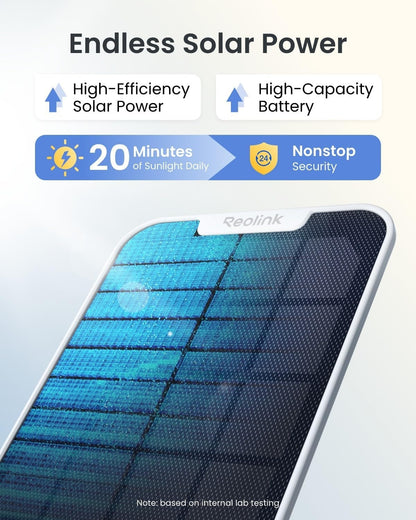 REOLINK 4K Solar Security Camera Wireless Outdoor, Argus PT Ultra+3W SP