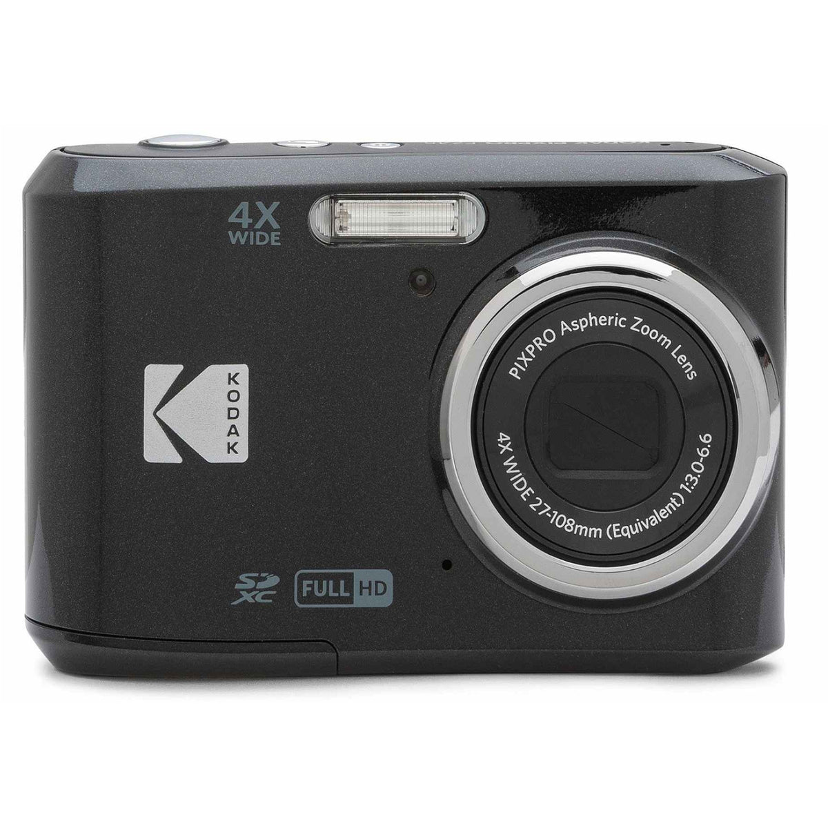 Kodak PIXPRO FZ45 16MP Digital Compact Camera 4X Optical­ Zoom, 27mm Wide Angle, ­2.7" LCD - Black