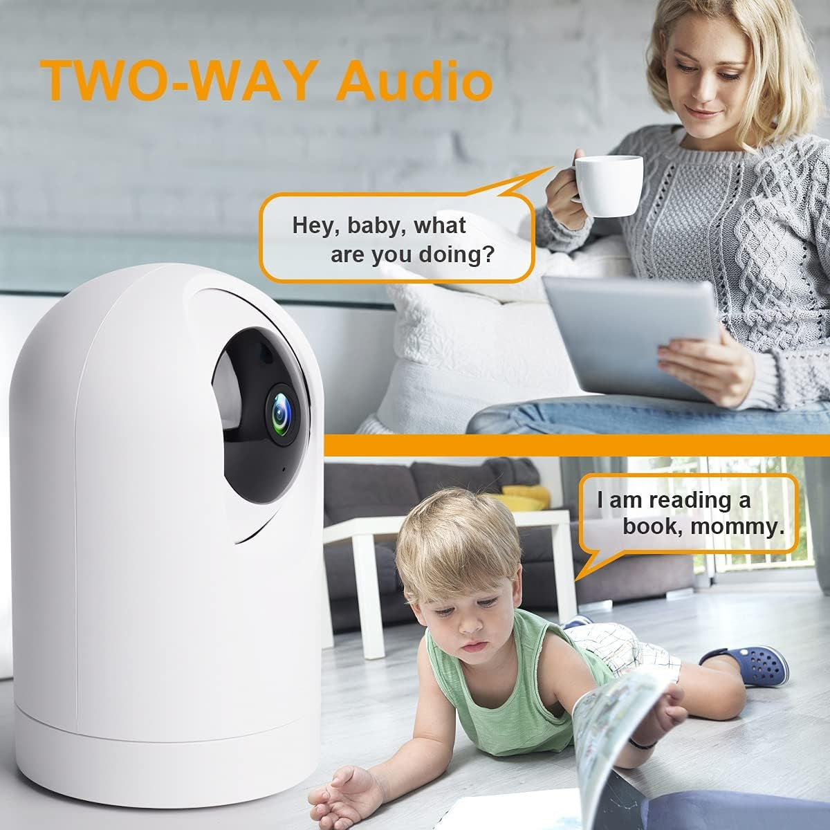 Konnek Stein Indoor Security Camera Wireless, 2K Smart Home IP Camera 2.4G/5G Dual-Band Wi-Fi Connection QC21S