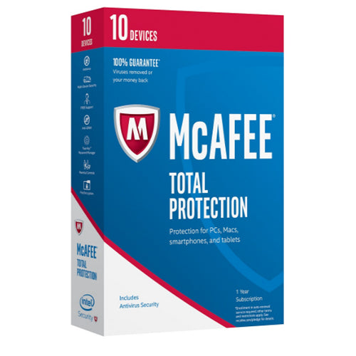 McAfee 2017 Total Protection - 10 Device MTP17ETG0RAA (Pull item, for the BOM store)