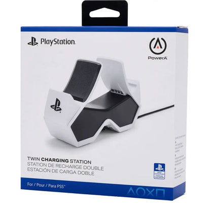 PowerA - Twin Charging Station for DualSense Wireless Controllers - PS5 White 1516956-01