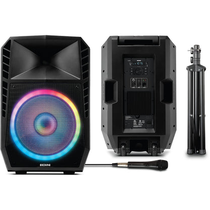 ION Audio Total PA Spartan High-Power Bluetooth PA System with Lights, Stand, and Microphone IPA123A Black