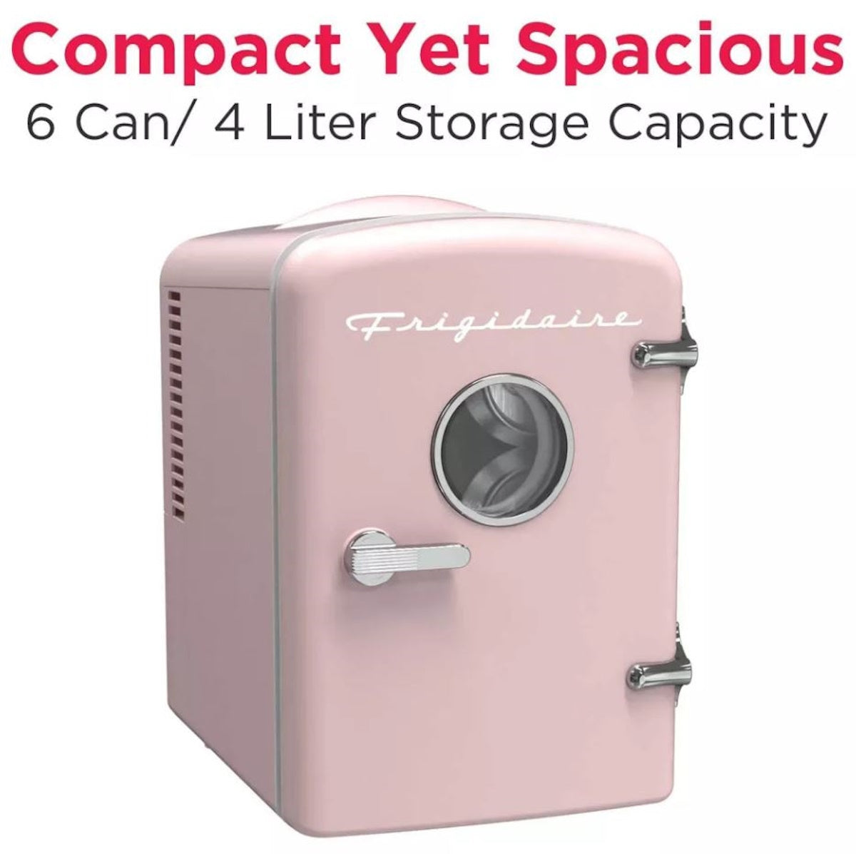 Frigidaire 6 Can Mini Personal Dorm Fridge Cooler Moonbeam EFMIS429-PINK
