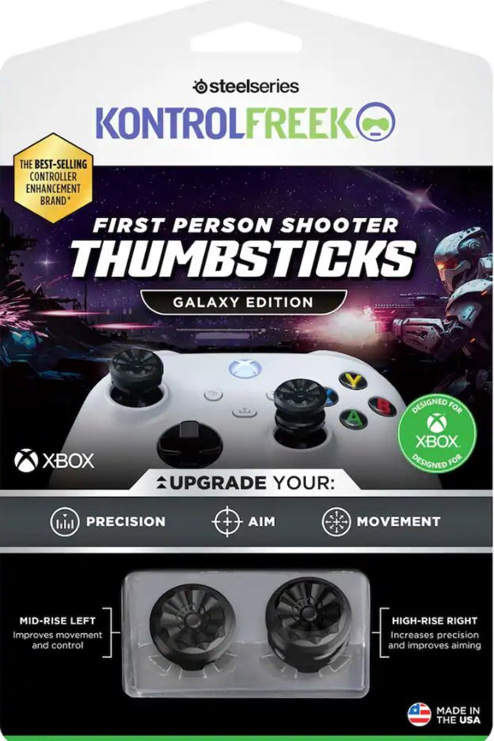 KontrolFreek - FPS Galaxy Edition Thumbsticks, Xbox/Xbox Series X/Xbox Series X - Black