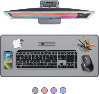 Logitech Deskmat Studio Series Extended Mousepad Spill-Resistant Gray 956-000047