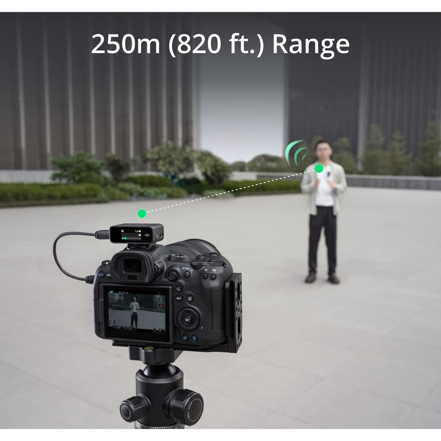 DJI Mic Compact Digital Wireless Microphone System/Recorder for Camera & Smartphone (2.4 GHz)