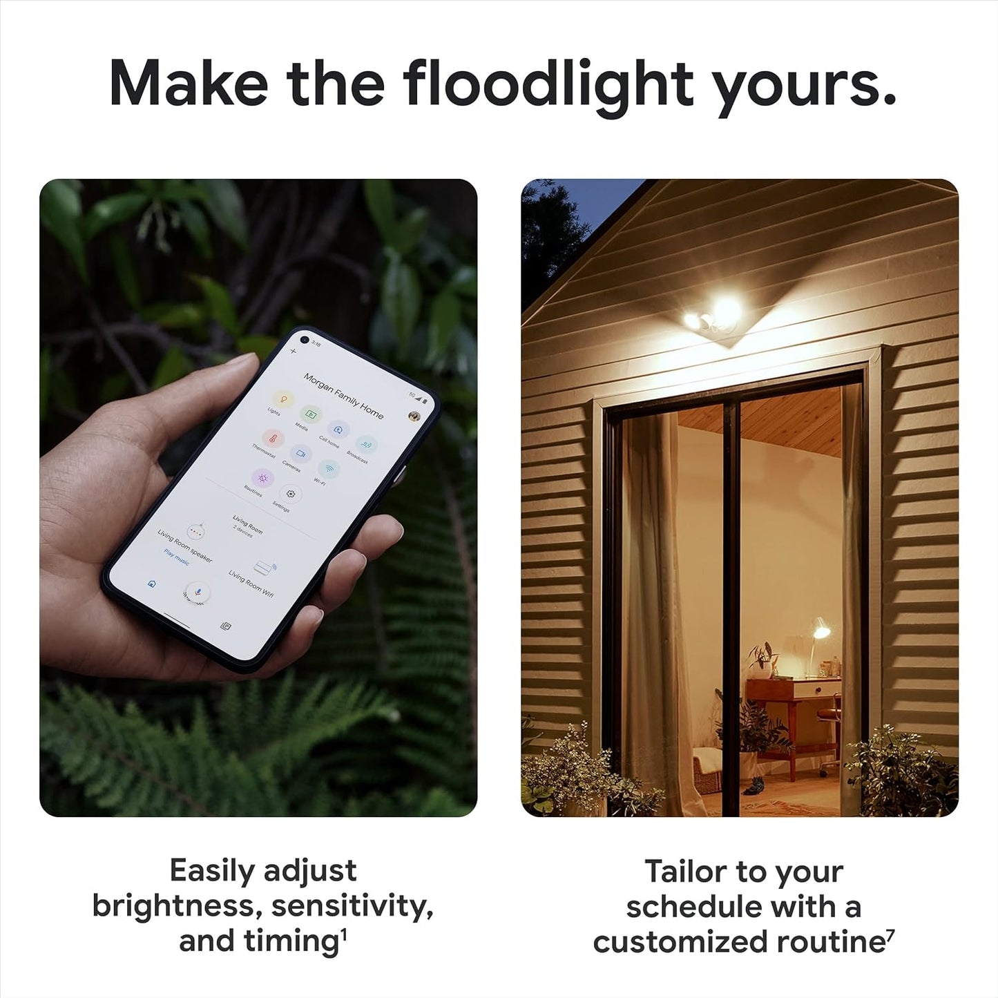Google Nest Cam with Floodlight - Outdoor Camera - Floodlight Security Camera, White GA02411-US