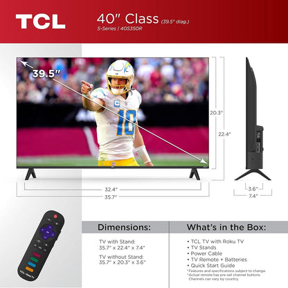 TCL 40" S Class 1080p FHD LED Smart TV with Roku TV - 40S350R