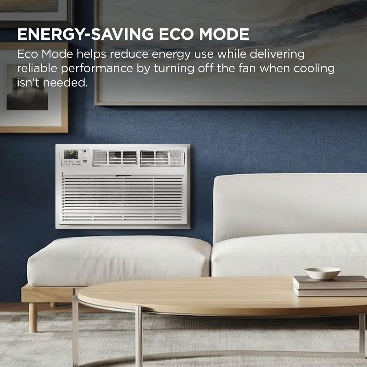 TCL 14,000 BTU (DOE) 230V Through-the-Wall Air Conditioner Cools 700 sq. ft., Remote and Wi-Fi H14T9XH