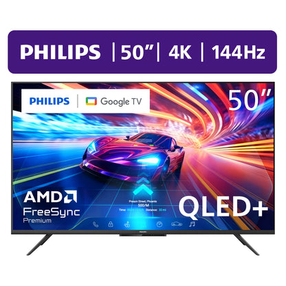 Philips 50" Class 144Hz QLED+ 4K UltraHD (2160p) Google + Gaming Smart TV 50PUG7675/F7