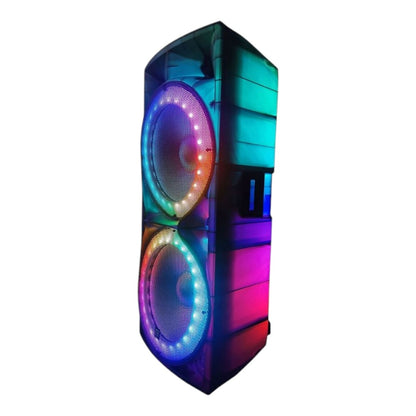 Edison Pro M-7600 Bluetooth Portable 15" 6,500 Watt Dual PA Speaker System
