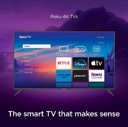 Roku 50" 4K HDR Smart Roku TV with Roku TV Remote 50BA