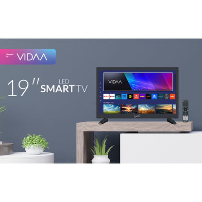 Supersonic SC-1920VTV VIDAA 18.5" HD Smart LED TV with 12V Car Adapter